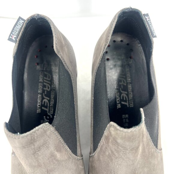 Mephisto Tosca Gray Leather Wedge Air Jet Bootie Women's 9 - Picture 7 of 10
